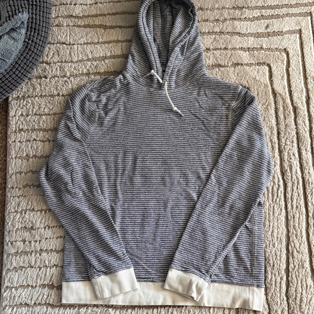 J Crew Gray Striped Men's Hoodie